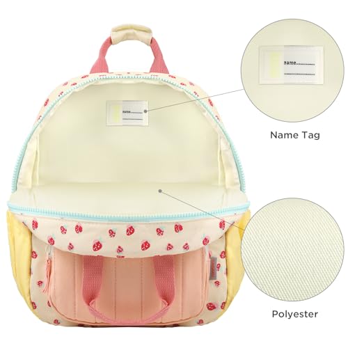 GAGAKU Toddler Backpack for Girls - Kids Mini Bag 2-6 years old Cartoon Breathable Comfortable Preschool Daypack for School Travel - Pink Strawberry3