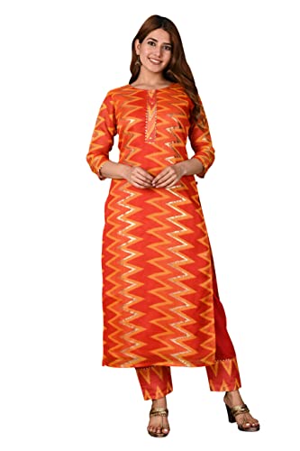 GoSriKi Kurta avec pantalon pour femme coupe fluide anti-serrage