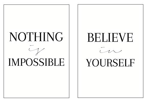 4Good Epictures - Juego de cuadros para sala de estar, dormitorio y cocina (A3 Belive In Yours) Cover