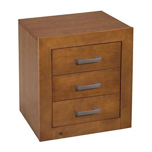 Dogar Kynus Mesita 3 cajones, Cerezo, 55x50x35 cm