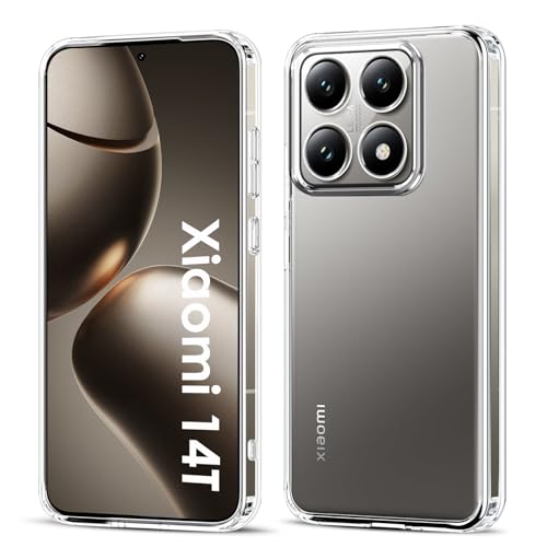 Filoto Ultra Clear Hülle für Xiaomi 14T (2024) Transparent Vergilbungsfrei Slim Soft Silikon Handyhülle Anti-Fingerabdruck Kratzfest Stoßfest Fallschutz Ultra Dünn TPU Schutzhülle (Clear)