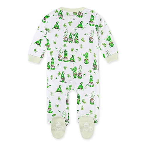 Image of Burt's Bees Baby unisex-baby Sleep & Play, Organic One-piece Romper-jumpsuit Pj, Zip Front Footed Pajama
