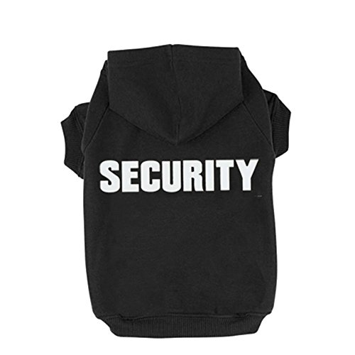BINGPET BA1002-1 Security Patterns Printed Puppy Pet Hoodie Dog Clothes Small