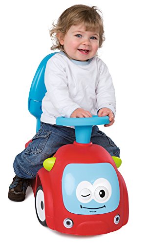 Smoby - Porteur Maestro Balade Rouge - Pour Enfant Dès 6 Mois - Evolutif - Roues Silencieuses - Klaxon - 720302
