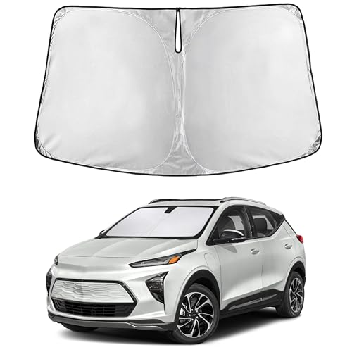 Image of EcoNour Windshield Sunshade Compatible for Chevrolet Bolt EUV 2022 2023 2024, Sun Visor for Front Windshield & Window Sun Shade Cover, UV Heat Blocker & Protector, Car Accessories