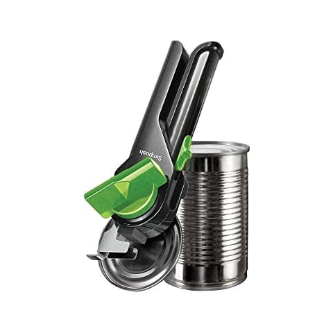 Simposh Multi-Functional Can, Jar & Bottle Opener | Handheld All-in-One Opener for Cans, Jars, Metal Bottle Caps, Plastic Bottle Screw Caps, Pull Tab Cans, Tin Can Lids | Portable Adjustable Manual Cover