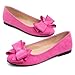 TN TANGNEST Women Round Toe Bowknot Flats Comfortable Slip On Ballet Flat Shoes Rose red 41(9)