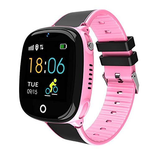 SAROAD Kids Anti-Lost GPS Tracker Reloj Inteligente Sos Call Safe Reloj De Pulsera Impermeable Hw11 Rosa