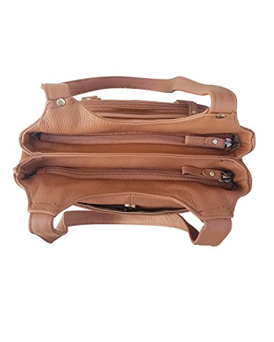 Roma Leathers Gun Concealment Purse - Cowhide Leather - Light Brown4