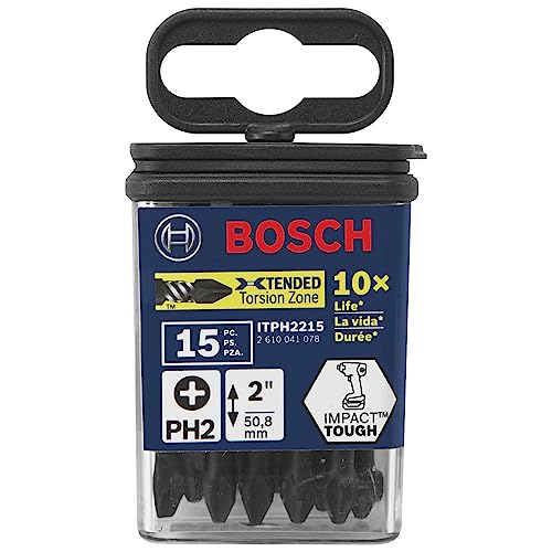 Image of BOSCH ITPH2215 30-Pack 2 In. Phillips #2 Impact Tough Screwdriving Power Bits