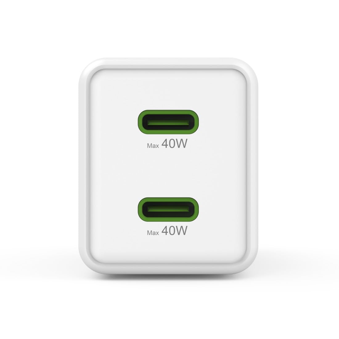 Hama Schnellladegerät, 40W (Ladegerät mit 2X USB C, unterstützt Power Delivery und Qualcomm Quick Charge, Zwei Geräte gleichzeitig Laden, superklein und kompakt, GaN Charger, akkuschonend) weiß
