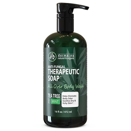 Antifungal Antibacterial Soap & Body Wash - Natural Fungal Treatment with Tea Tree Oil for Jock Itch, Athletes Foot, Body Odor, Nail Fungus, Ringworm, Eczema & Back Acne - For Men and Women - 16oz (16 Ounce)