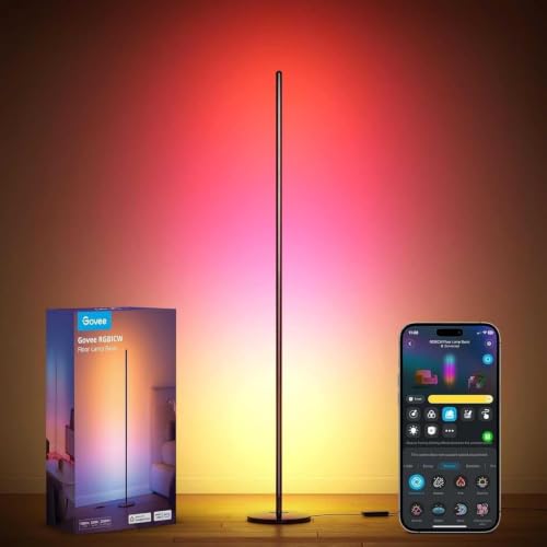 Govee RGBIC Lámpara de Pie LED de diseño elegante en negro