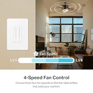Kasa Smart Ceiling Fan Control & Dimmer Switch, KS240, Single Pole — photo 4 of 6