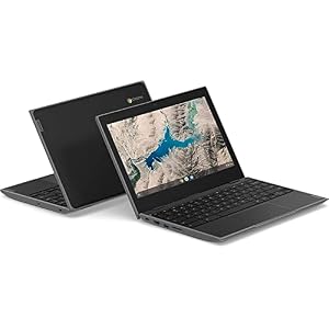 Lenovo 100e 2nd Gen 11.6" Rugged & Spill Resistant Laptop HD Chromebook Laptop, MT8173 CPU, 4GB LPDDR3 RAM, 32GB eMMC TLC SSD, 720P HD Camera, Black, Chrome OS - immagine 6
