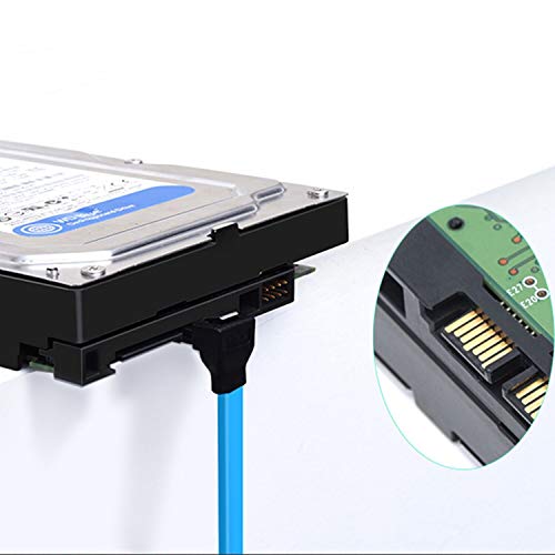 Cable SATA III, Pack de 6, 40 cm, Ángulo de 90° Azul miniatura 5