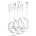 Price comparison product image 3Pack 1M iPhone Charger Cable, [Apple MFi Certified] 6ft iPhone Charging Cable, Apple Lightning Cable Long,High Speed iPhone USB Power Cable Lead for iPhone 12 11 XS Max XR 8 7 6 6s Plus SE 5s X iPad