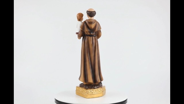 Estatua de San Antonio de Padua de Resina 11.8 pulg miniatura 7