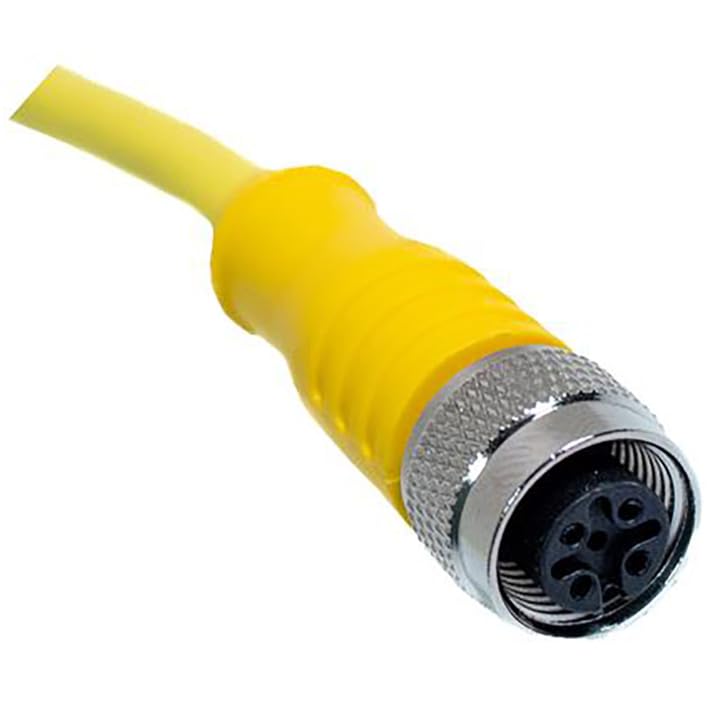 C4C02M004, Specialized Cables M12 Cordset, 4-Position Female Straight-Open End, 18 AWG, 4M