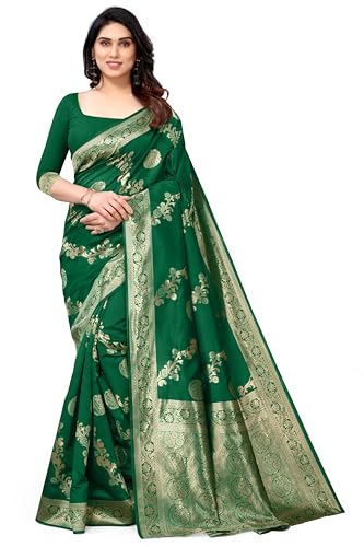 Image of MIRCHI FASHION Women Saree | Jacquard Banarasi Silk Woven Ethnic Motif Office Wear Sari