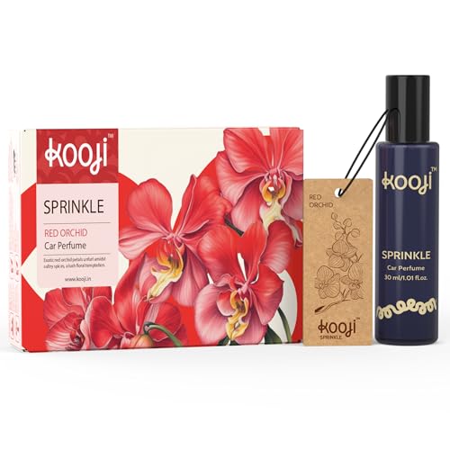 Image of KOOJI Sprinkle - Car & Home Perfumes - Red Orchid 30 ML | Premium Freshener - Exotic Red Orchid & Sultry Spices | Natural & Vegan Ingredients | Long-Lasting Aroma for Car, Home, Office - Up to 60 Days
