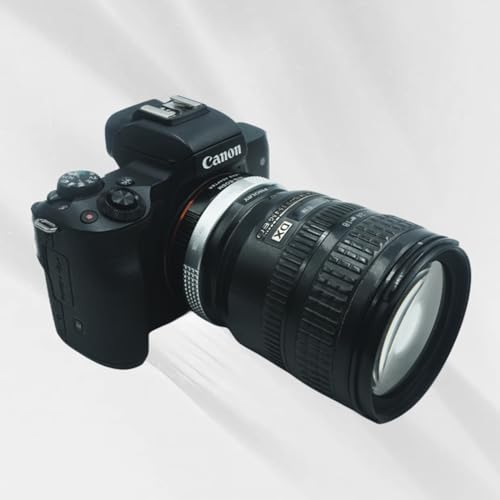 PHOLSY Lens Mount Adapter with Aperture Control Ring Compatible with Nikon G F AI AIS D AFS Lens to Canon EF-M (EOS M) Camera EOS M - Image 2