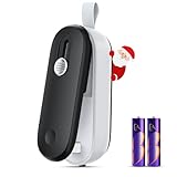 FEPPO Mini Bag Sealer, 2 in 1 Heat Sealer with Cutter, Portable Resealer Machine for Chip, Plastic Bags Food Storage Snacks (Batteries Included)