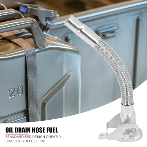 EVTSCAN 11 inches Stainless Steel Jerry Can Spout with Leak-Proof Flexible Nozzle, 3/4" Nozzle Opening, Easy Pouring, Extended Reach Spout Replacement for 5L, 10L, 20L Gas Can