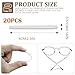 10 Pairs Silicone Eyeglass End Tips Anti-Slip Replacement Ear Sock Pieces and Tube Sleeves for Thin Metal Eyeglass Legs （White）
