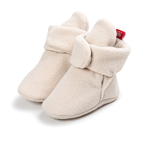 image for HsdsBebe Unisex Newborn Baby Cotton Booties Non-Slip Sole for Toddler 