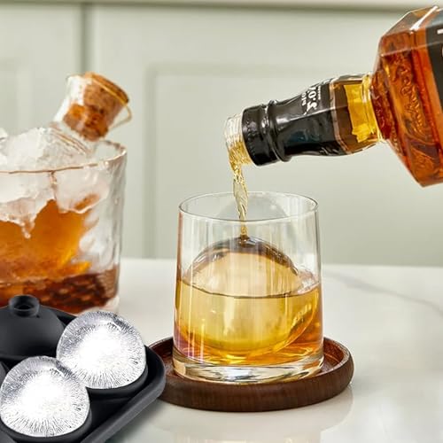 Molde para bolas de hielo redondas de silicona con tapa miniatura 4