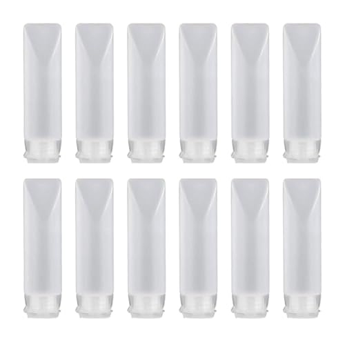 12 pieces of 30ml cosmetics hose flip plastic lotion squeeze bottle shampoo face cream travel container, reusable container, reusable cosmetics pump distributor - Main Image