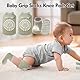 Baby Grip Socken Knieschoner Set, Baumwolle Grippy Antirutschsocken Baby Knieschoner zum Krabbeln Socken 6-12 Monate Junge