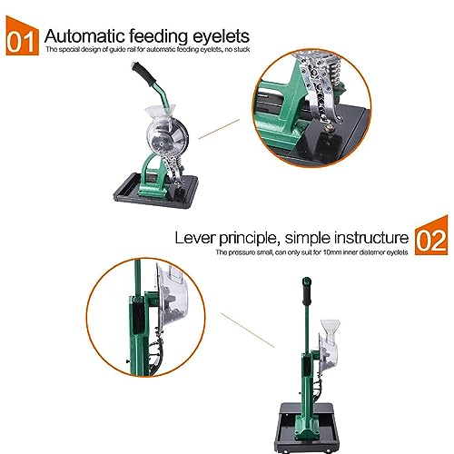 Machine à œillets semi-automatique 10mm de précision avec roues