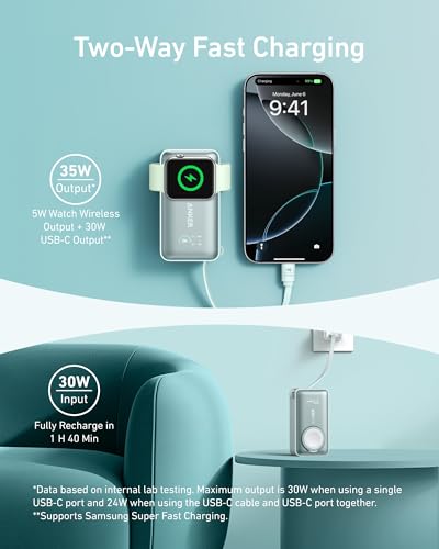 Cargador Anker Nano 47W con 2 Puertos USB-C y Power Bank miniatura 6