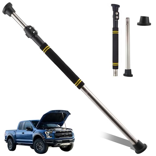 Engine Telescopic Hood Prop Rod, 29-40inch Hood Rod Support Retractable Trunk Stainless Steel Hood Prop Tool with Comfortable Foam Handle Universal Fit for All of Cars &Trucks