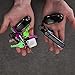 KeySmart AirKey - Ultra Lightweight Aluminum Keys (3 Pack, KW1, Black/Blue/Red)