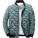 [J.STORE] ライン エンボス ブルゾン ジャケット MA-1 アウター おしゃれ 防風 防寒 ビッグシルエット アウトドアウエアー 無地 バイク ウィンドブレーカー キャンプ 釣り 中綿 長袖 軽量 ショートジャケット ゴルフ カジュアル ジャンパー サッカー ナイロン アクティブ オーバーサイズ 部屋着 ゆったりパーカー ゆったり スポーツ グリーン 緑 メンズ 4A-J12-GR2XL