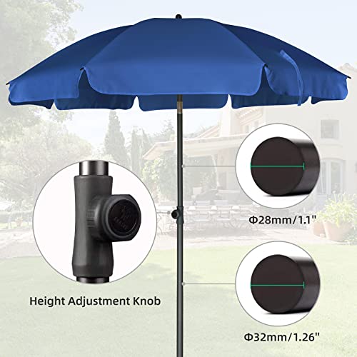 AMMSUN 6.5 ft Patio Umbrella, Small Table Umbrella with Push Button Tilt, UV 50+ Protection, Small Patio Parasols for Garden, Balcony and Backyard, Navy Blue image 3