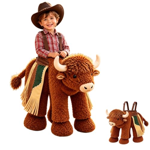 VNKFHMSWQ Highland Bison Role-Playing Costume, Ride-On Plush Bison Outfit - image 1