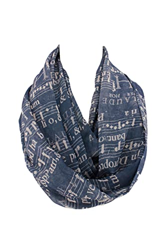 Etwoa's Latin Alphabet Music Notes Infinity Scarf Circle Scarf Loop Scarf3