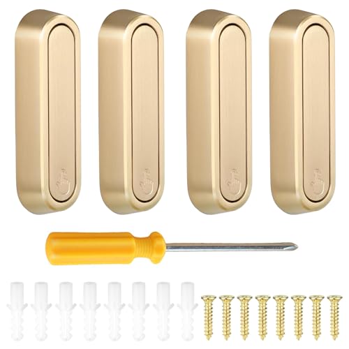 BDHYYM 4 Pièces Patere murale retractable Patere doree murale, Crochets de Suspension avec Tournevis, 5 x 75 mm, pour Vêtements Porte-serviettes, Salle de...