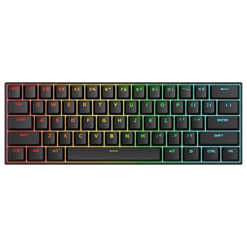 Image of MCHOSE Ace 60 PRO Gaming Keyboard 60 Percent, Hall Effect Keyboard Wired, Magnetic Switch Keyboards Rapid Trigger, 8K Polling Rate, Adjustable Actuation Point, RGB Lighting, HotSwap, Black