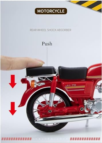 Image of Police Motorcycle Toy - Pull Back Motorcycle Toys, Tiny Gift with Music Lighting, Latte Motorcycles Toy for Kids Boys Age 3-8 Year Old [Multicolor] (Honda Jialing JH70-Multicolor)