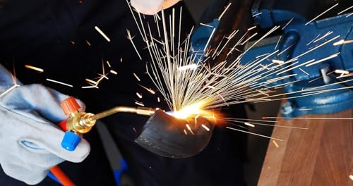 ROTHENBERGER Industrial Autogenschweiß- und Hartlötgerät Roxy Kit Eco | SET inklusive MAXIGAS 400 ml, 1x Schlauchpaket. 1 x Hochleistungsschweißdüse 0,9 mm, 1 x Schweißerbrille (ohne Sauerstoff)