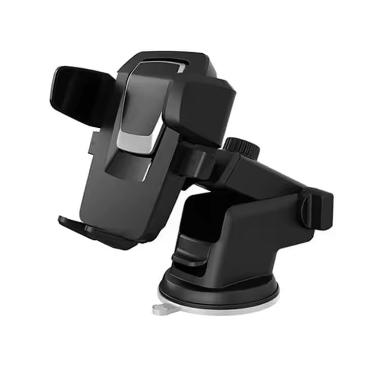 Image of Universal Car Mount - Strong Suction, Double Lock, 360 Rotation, Quick Release, Telescopic Arm, Windshield & Dashboard Compatible for All Mobile Phones. (MXK-525)