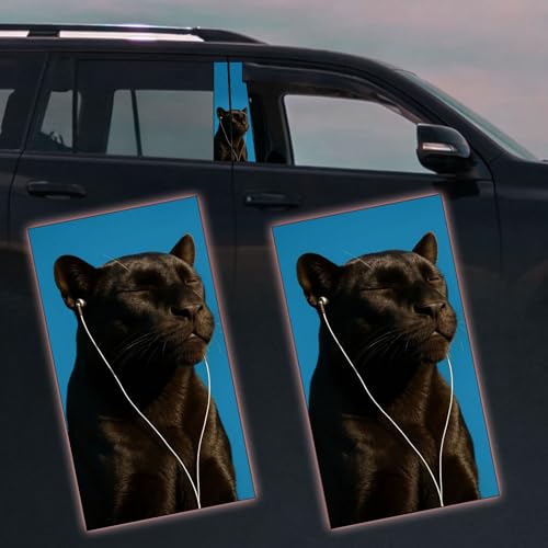 Image of Premium Car Pillar Self-Adhesive Printed Vinyl Sticker, Cool Boy Design, Vehicle Exterior Decor DIY Decal Accessory (J)