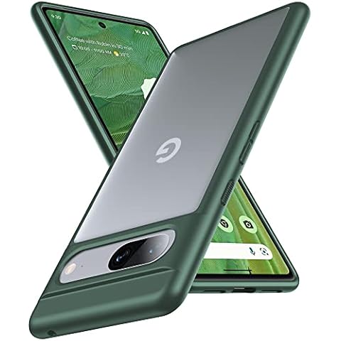 FNDMIL for Google Pixel 7 Case, [Anti-Fingerprint] [Slim Fit] [Military Protection] with Impact-Absorbing Layer Design [Shockproof] Translucent Matte Hard Back Cover for Pixel 7 6.3", Green Cover