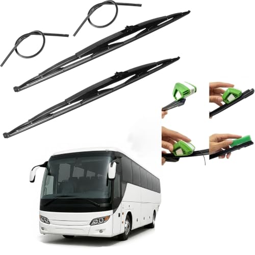 32 Wiper Blades for Rv or Motorhome rv windshield wipers 12mm 9mm J Hook with 1Pcs Rubber Regroove Tool Trimmer Restorer And 2pcs Wiper Blades And 2 Pcs Rubber Refills 32/32