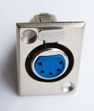 Philmore 44-626 5-Pin Female XLR Panel Mount Microphone Connector, Nickel Finish